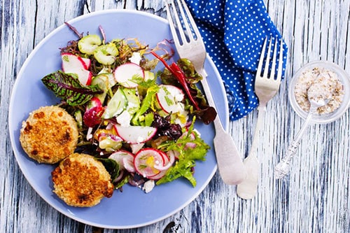 Healthy plate of food